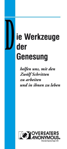 Die Werkzeuge der Genesung Cover