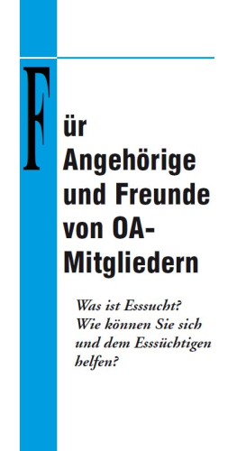 Für Angehörige und Freunde von OA-Mitgliedern Cover